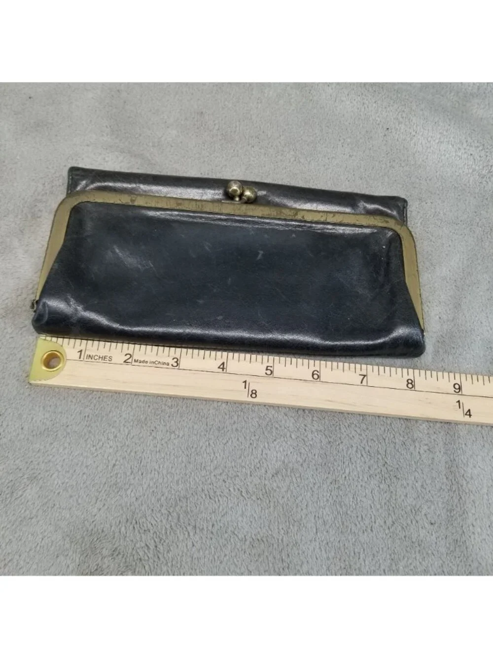 HOBO Wallet Womens 8x4 Black Leather Clutch *Read*